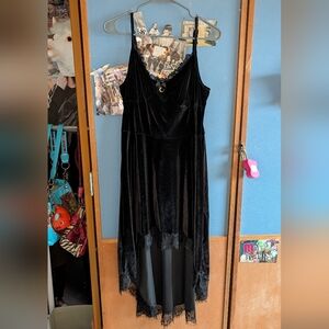 Goth Velvet High-Low Dress